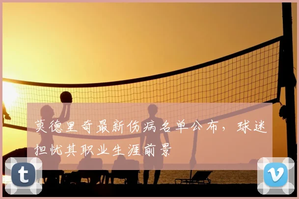 莫德里奇最新伤病名单公布,球迷担忧其职业生涯前景